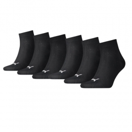 PumaQuarterSokkenZwart6-pack-39-42