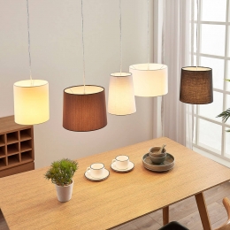 LindbyTextielehanglampHermina5lamps