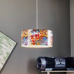 MacoDesignHanglampGraffitimetkleurrijkefotoprint