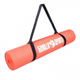 Yogamat-Fitnessmat-PVC-180x60x05KoraalRood-GorillaSports