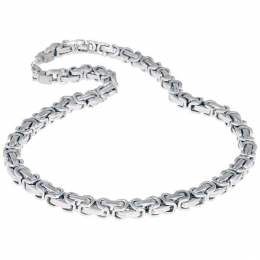 LGTJewelskoningskettingHerenEdelstaalZilverkleurig-55cm