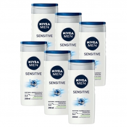 NiveaNiveaDouchegelMen-Sensitive250ml6xVoordeelpak