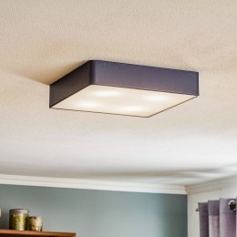 ArgonOroplafondlampvanstaalenglasgrijs35cm