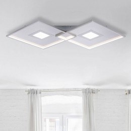 PaulNeuhausLEDplafondlampAmaratweevierkantenzilver