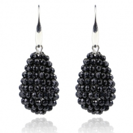 CillaJewelsDruppeloorhangersKristalZwart