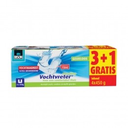 4xBisonVochtvreterVochtmagneetNeutraalNavulling4stuks