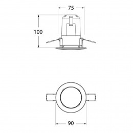 FumagalliLEDdownlightTeresa90GU10CCT6Wzwart