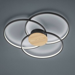 TrioLightingLEDplafondlampSedonamethoutdetailmatzwart