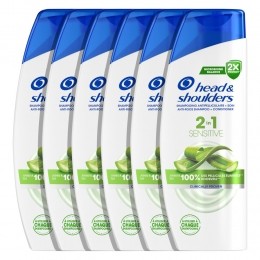 6xHeadShoulders2in1Sensitive300ml