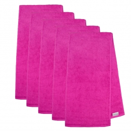 TheOneSporthanddoek30x130cm450gramMagenta5stuks