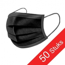 MondkapjesZwartGBT32610norm3laags-50stuks