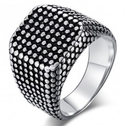 TitaniumZegelringherenZilverkleurigZwart-215mm