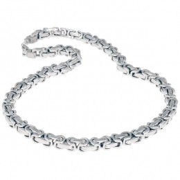 LGTJewelskoningskettingHerenEdelstaalZilverkleurig-55cm