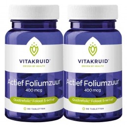 2xVitakruidActiefFoliumzuur400Mcg90tabletten