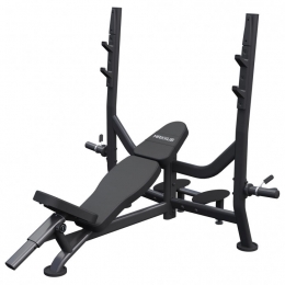 MAXXUSInclinehalterbankPRO-FitnessbankmetRack-Belastbaartot285kg-Zwart-GorillaSports