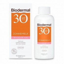 2xBiodermalZonnemelkGevoeligeHuidSPF30200ml