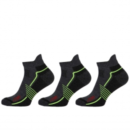 STAPPWandelsokkenSneakerActiveOutdoorBamboe3-packDonkergrijs-3538