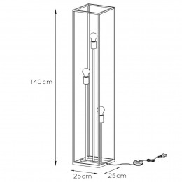 LucideArthurvloerlampmetmetalenframe3-lamps