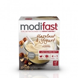 ModifastWeightControlPuddingYoghurtHazelnoot8x55gr