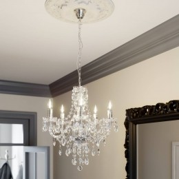 LindbykroonluchterMeridachroommetaal5-lamps52cm