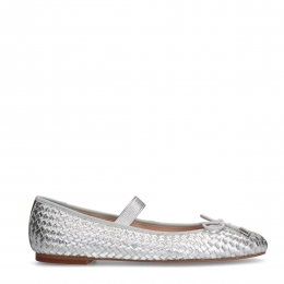 Zilverenlerenballerinas