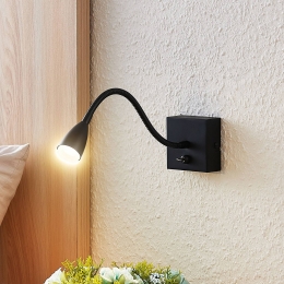 LindbyJolkaLEDleeslampjeschakelaarmatzwart