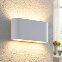 LindbywandlampMavoraafgerond25cmwitgipsG9