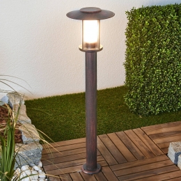 LindbyLEDtuinpadverlichtingPavlos76cmroestkleurigroestvrijstaal