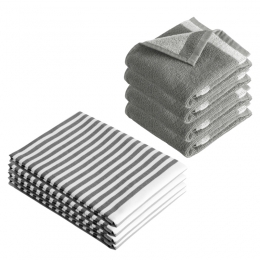 ByrklundKeuken-enTheedoekensetDryDishesDryHandsGrijs-8delig