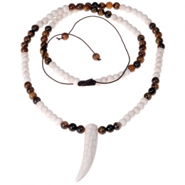 HerenkettingHoornTijgeroogkralen