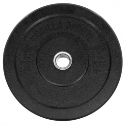 BumperPlate-Halterschijf-15kg-Rubber-50mm-GorillaSports