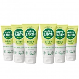 6xHappyEarthBabyKids100NatuurlijkBodylotion200ml