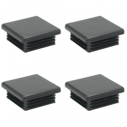 Inslagdopmeubeldopzwartvierkant4bij4cmenhoogte04cmvankunststof-4stuks
