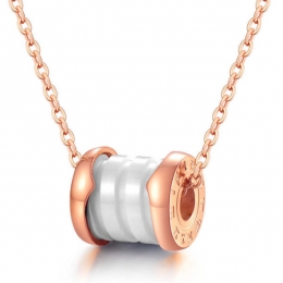 CillaJewelskettingRosegoudkleurigWitRomanPendant