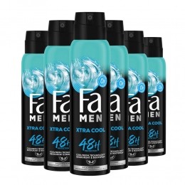 6xFaMenDeodorantSprayExtremeCool150ml
