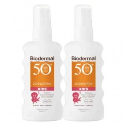 2xBiodermalZonnesprayKidsSPF50175ml