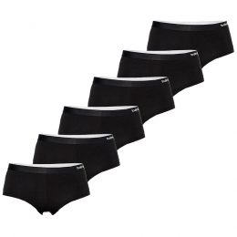 ApolloHipstersDamesBambooBasicZwart6-Pack-XL