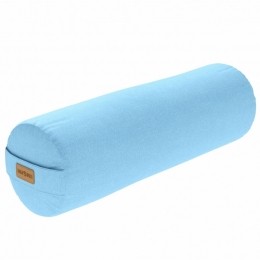 YogaBolster-LichtBlauw-65x20cm-Yogakussen-Rond-GorillaSports