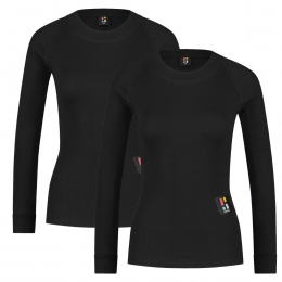 PoederbaasThermoshirtDames2-packProZwart-L