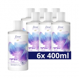 6xDoveBathTherapyRenewBadschuimDouchgel400ml
