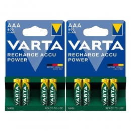 2xVartaRechargeAccuPowerOplaadbareBatterijenAAA800mAh4stuks