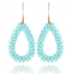 DruppeloorbellenCillaJewelsStardustTurquoiseGoudkleurig