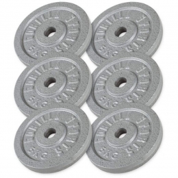 HalterschijvenSet-Bundel-30kg6x5kg-Gietijzer-30mm-GorillaSports