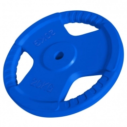 Gewicht-Halterschijf-20kg-GripperGietijzerrubbercoating-GorillaSports