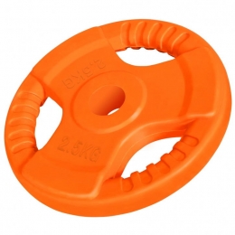 Gewicht-Halterschijf-25kg-GripperGietijzerrubbercoating-GorillaSports