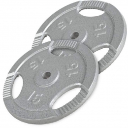 HalterschijvenSet-Bundel2x15kg-GripperGietijzer-30mm-GorillaSports