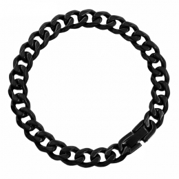 HerenarmbandEdelstaalLinkchainBlack9mm