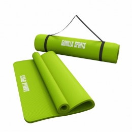YogamatDeluxe190x100x15cm-YogaMat-limegroen-GorillaSports