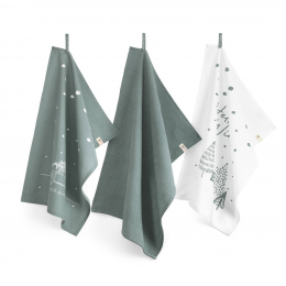 WalraKerstTheedoekenHanddoeken-HelloWinter-3stuks-Jade