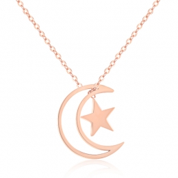 CillaJewelskettingMoonStarrosegoudVerguld